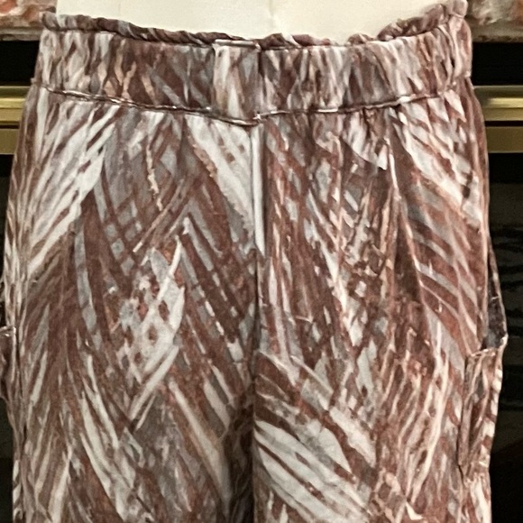 Democracy brown and cream printed drawstring pants / 0 / Excellent condition - Picture 13 of 16